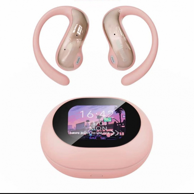 Miniso クロスボーダー人気翻訳ヘッドセット OWS ノンインイヤー LED HD スマート カラー スクリーン スポーツ Bluetooth ヘッドセット|undefined