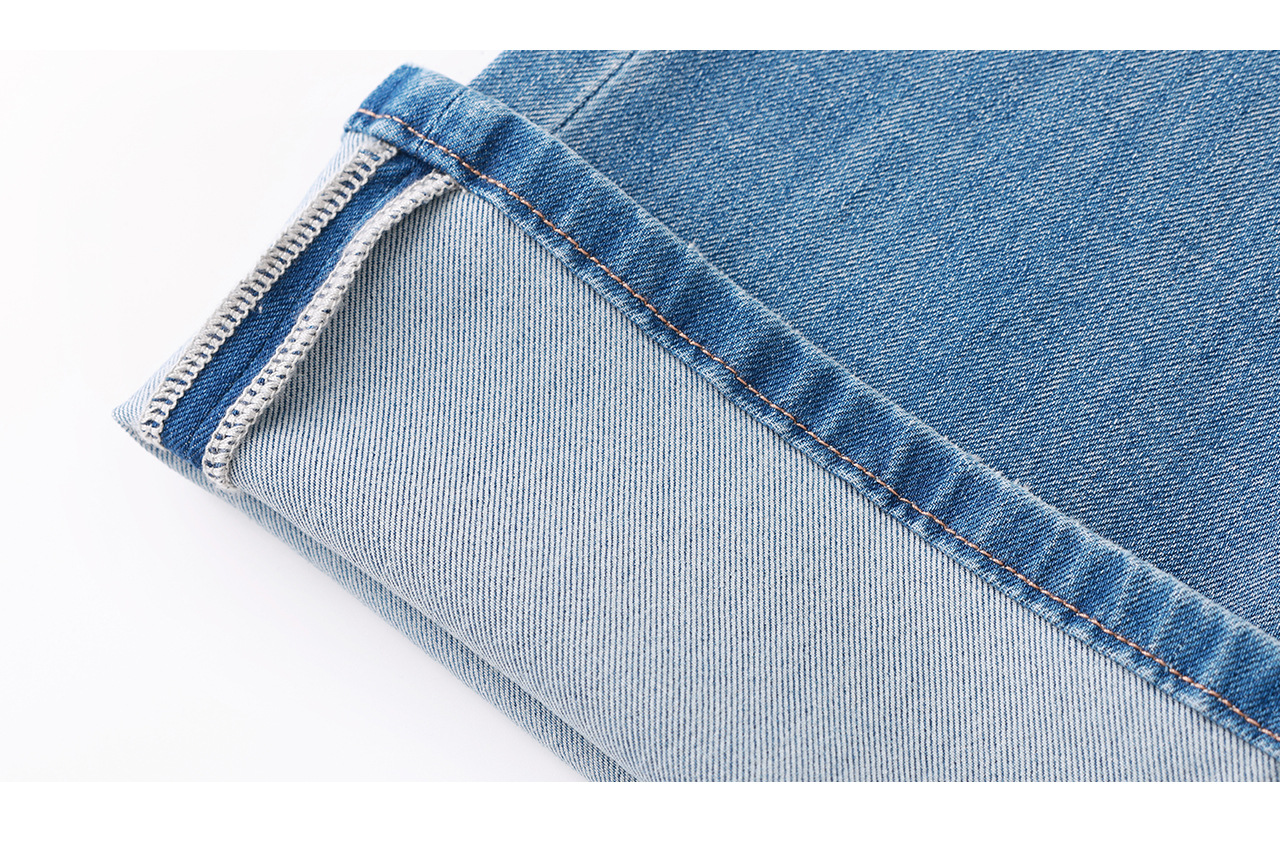 Quần jean nữ ống loe vải cotton wash lạnh co giãn 4 chiều phiên bản mỏng mùa hè — xanh lam chi tiết 32