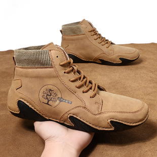 Cross-border hot socks Chelsea boots independent station plus size men's shoes high-top men's casual shoes Martin boots