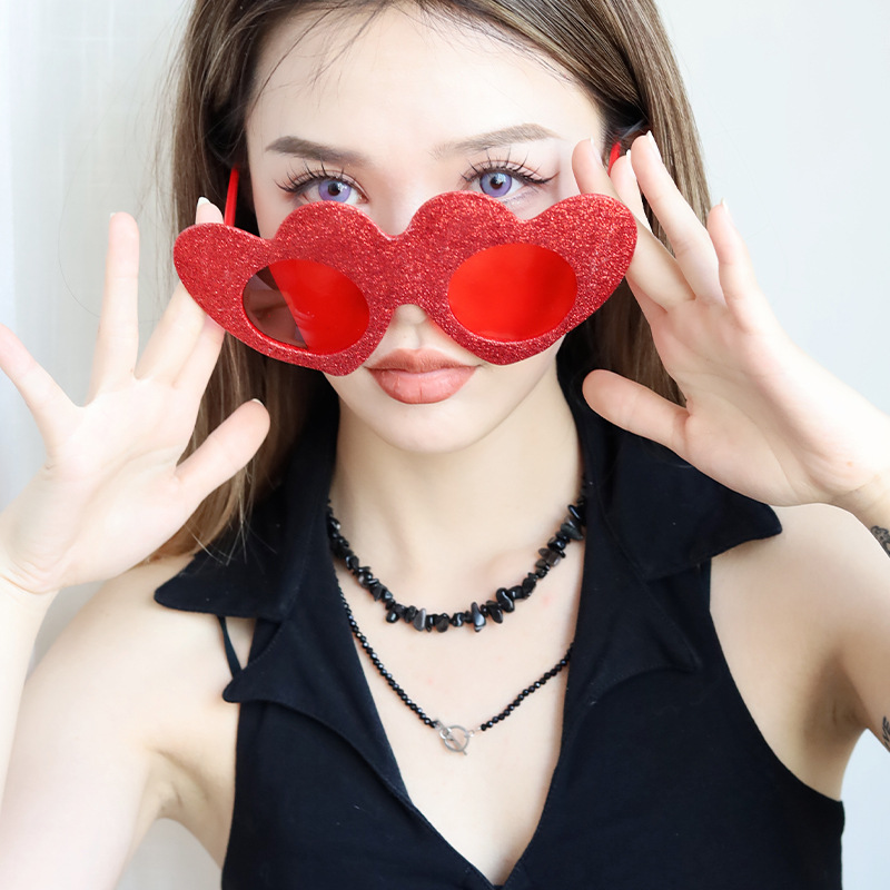 Gafas Decorativas de Corazón para San Valentín de Plástico ABS para Fiestas y Celebraciones