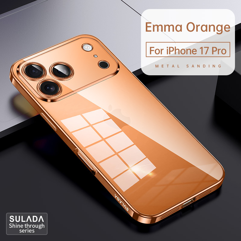 苹果17电镀透明壳SULADA炫透适用iPhone17超薄TPU保护套17Promax|undefined