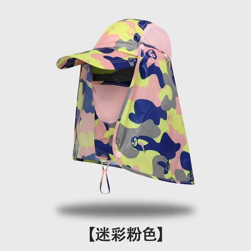 Солнцезащитная шляпа YONGQIU, быстросохнущая дышащая с отсоединяемой защитой шеи, UPF50+