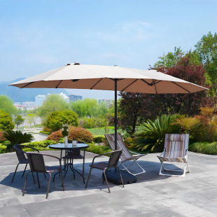 Outdoor Parasol Garden Terrace Villa Courtyard Umbrella Large Center Column Umbrella Sun Umbrella Beach Pool Sun Protection Umbrella