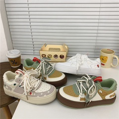 學生春季小白鞋女2024新款平底透氣板鞋韓版運動百搭帆布鞋子代發