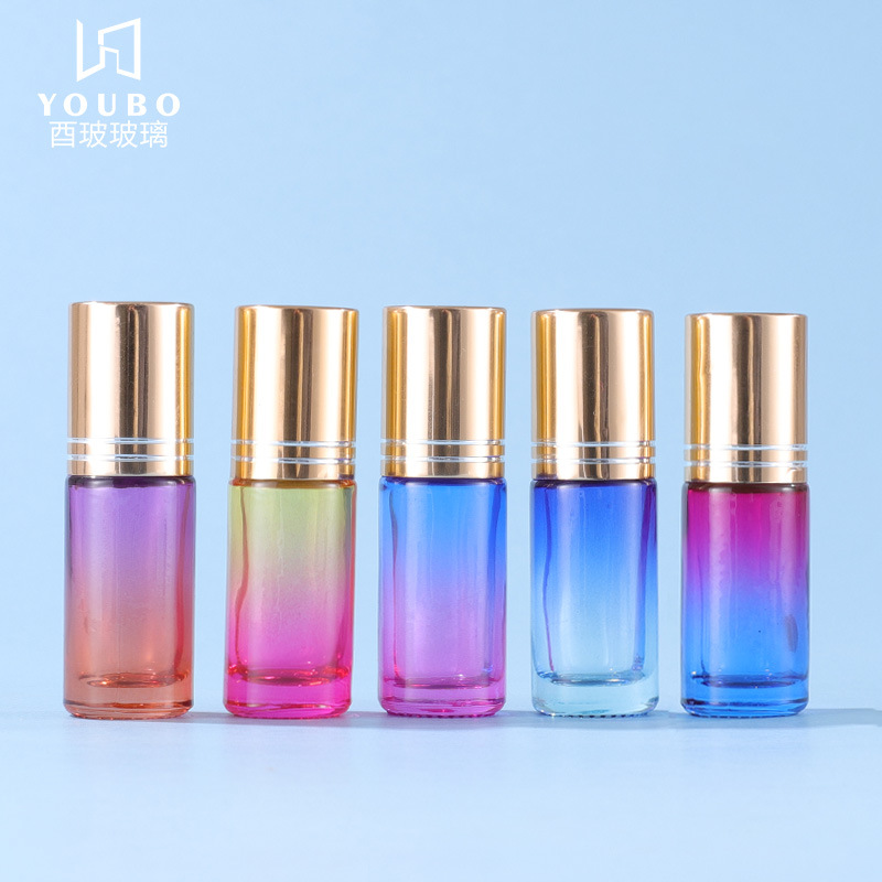 5ml滚珠瓶 彩色走珠瓶 炫彩玻璃瓶 精油瓶按摩香水分装