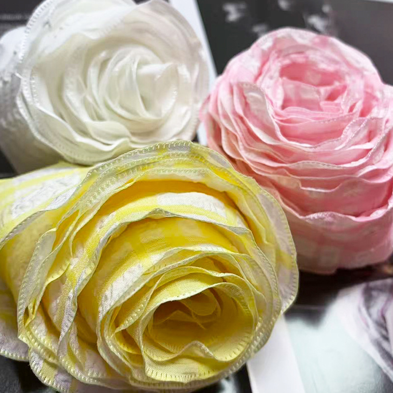 Factory Direct Sales 2.5cm Plaid Yarn Ruffle Yarn Headwear Accessories Wholesale Mobile Phone Hanging Chain Material Factory Direct Sales 2.5cm Plaid Yarn Ruffle Yarn Headwear Accessories Wholesale Mobile Phone Hanging Chain Material