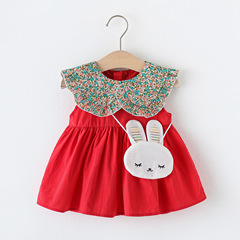 Ladies' Dress 2022 Summer Baby Girls Sleeveless Floral Blouse Skirts for Little Girls Summer Wear 1063