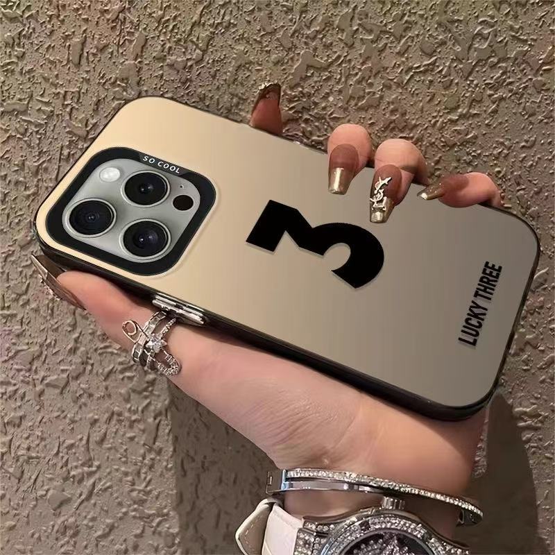 Color Silver Shell-Negro-Número de la suerte 3