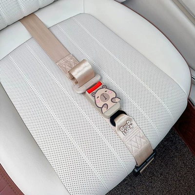 Car seat belt Women - three-point-anti-strangle-safety-belt-beige-squinting-capibala