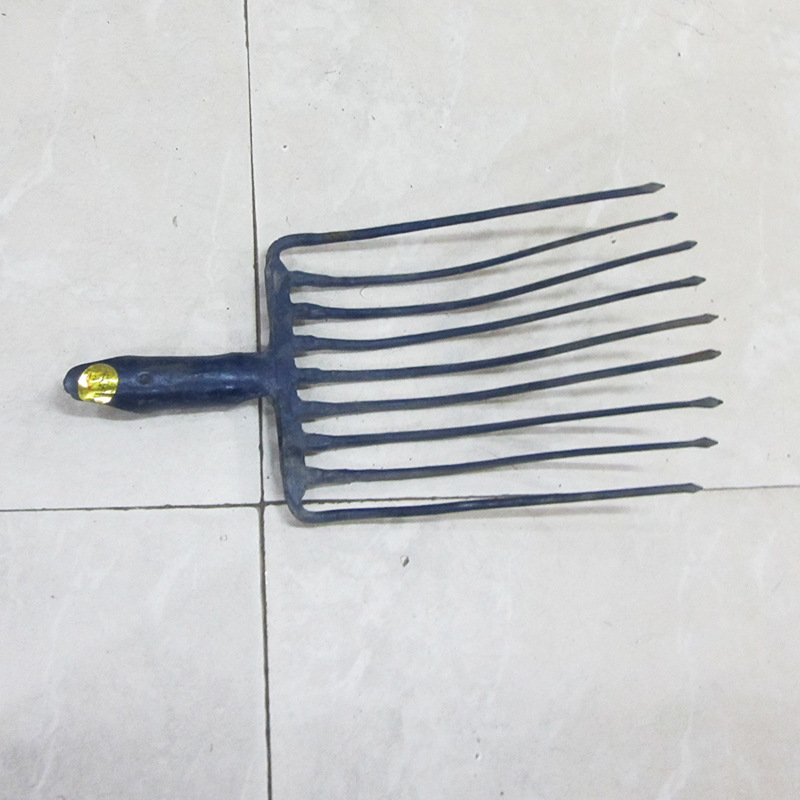 铁路工务配件器材9齿石子钢叉 石渣叉一体九齿铁叉九股钢九齿钢叉