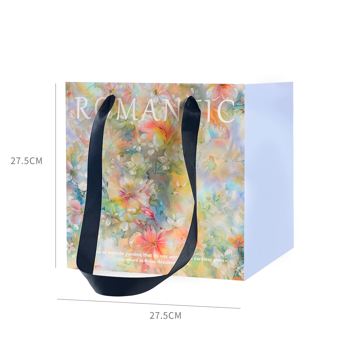 En línea de la celebridad de texto cuadrado arreglo floral bolsa de flores ramo de flores bolsa de embalaje bolsa de regalo bolso floral tienda de flores material al por mayor