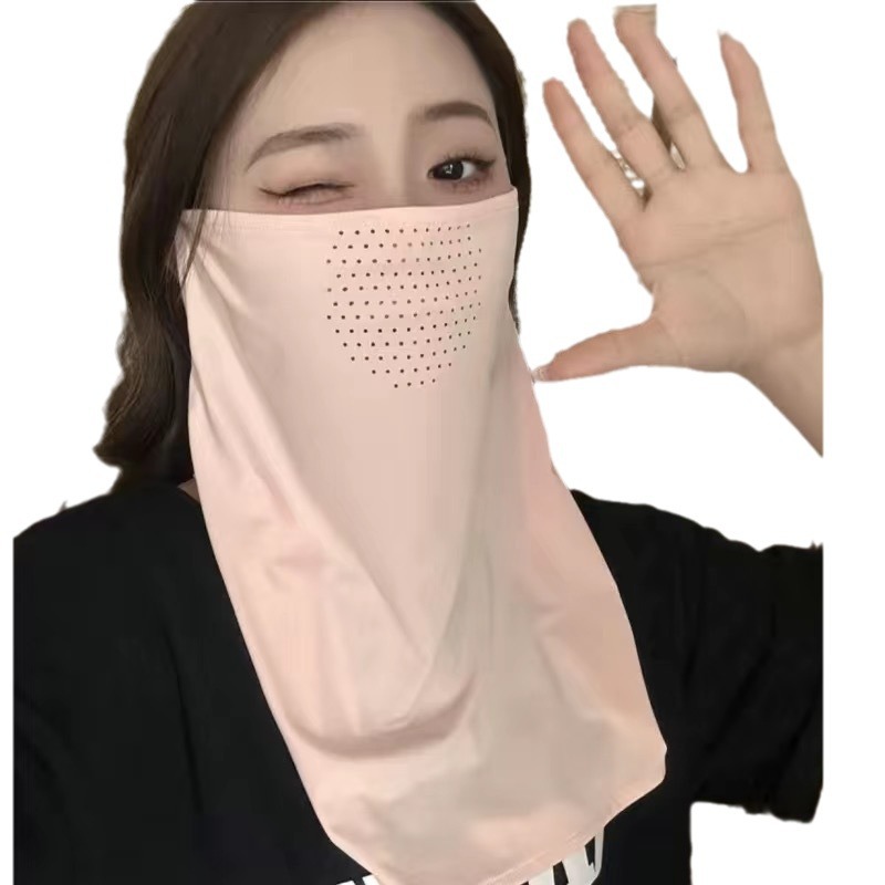 Sunscreen Summer Necker Outdoor Riding Sunshade UV Protection Neck Scarf Face Veil Breathable Mask