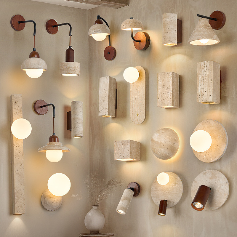 Natural Wall-Mounted Bedside Lamp for Bedroom, Outdoor Background Wall, Hallway, Indoor Ambiance, Guesthouse, Entrance Corridor