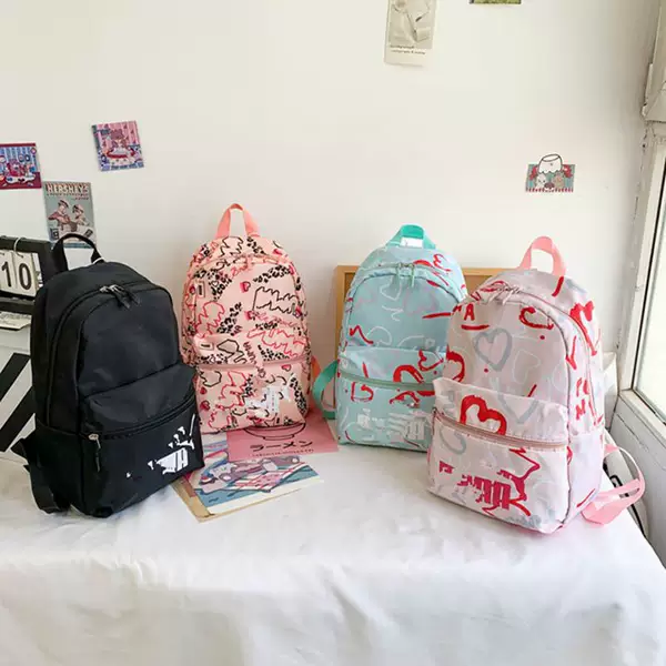 2023 New Casual Backpack Outdoor Travel Girls Backpack Trendy Brand Letter Student School Bag Dropshipping