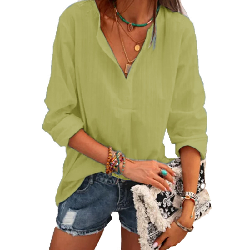 Women's Blouse Long Sleeve Blouses Casual Solid Color display picture 4