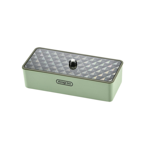 Makeup brush storage box rectangular transparent dustproof with lid vanity desk dormitory beauty egg brow pen embroidery tool box