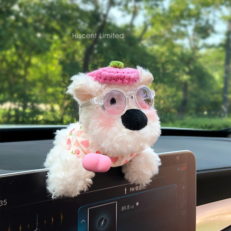 Cute West Highland Car Ornaments Car Screen Doll Car Interior Decoration Creative Plush Doll Cute West Highland Car Ornaments Car Screen Doll Car Interior Decoration Creative Plush Doll