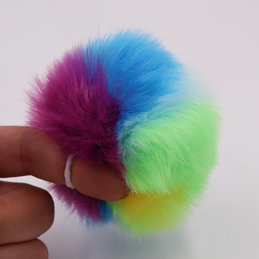 45 color diámetro 8cm imitación Rex conejo piel bola llavero colgante piel bola mochila Zapatos Ropa Accesorios