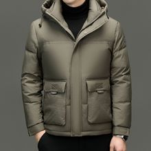 恒源详2025冬季90白鸭绒连帽保暖韩版百搭帅气中年休闲男士羽绒服