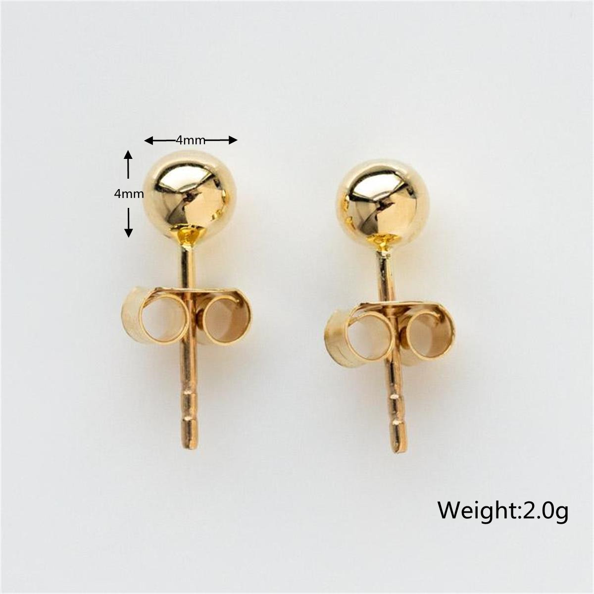 Wholesale Jewelry Glossy Heart Bead Copper Stud Earrings Nihaojewelry display picture 10