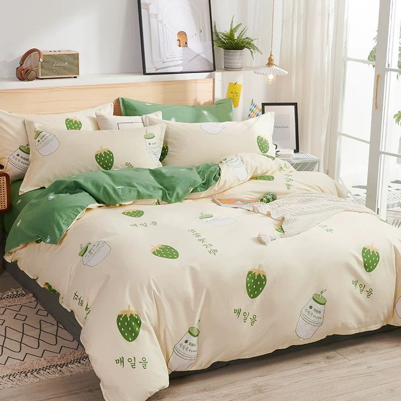 Cobertura de edredón de algodón 150x180x200x230 doble dormitorio de estudiantes individuales 100 cubierta de edredón de algodón conjunto de tres piezas