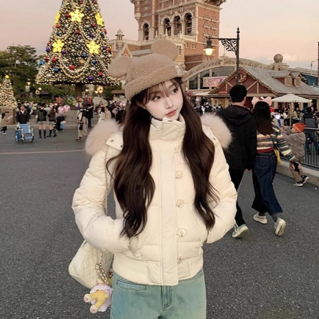 Winter New Super Nice Korean Sweet down Jacket for Women 2025 New Retro down Jacket Small Person Jacket Trendy