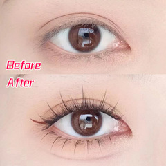 婷媚兒貓精靈睫毛懶人假睫毛自然單簇分段式濃密芭比漫畫新手睫毛