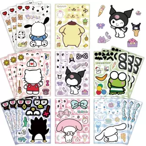 สติกเกอร์การ์ตูน Sanrio กันน้ำ 8 แผ่น