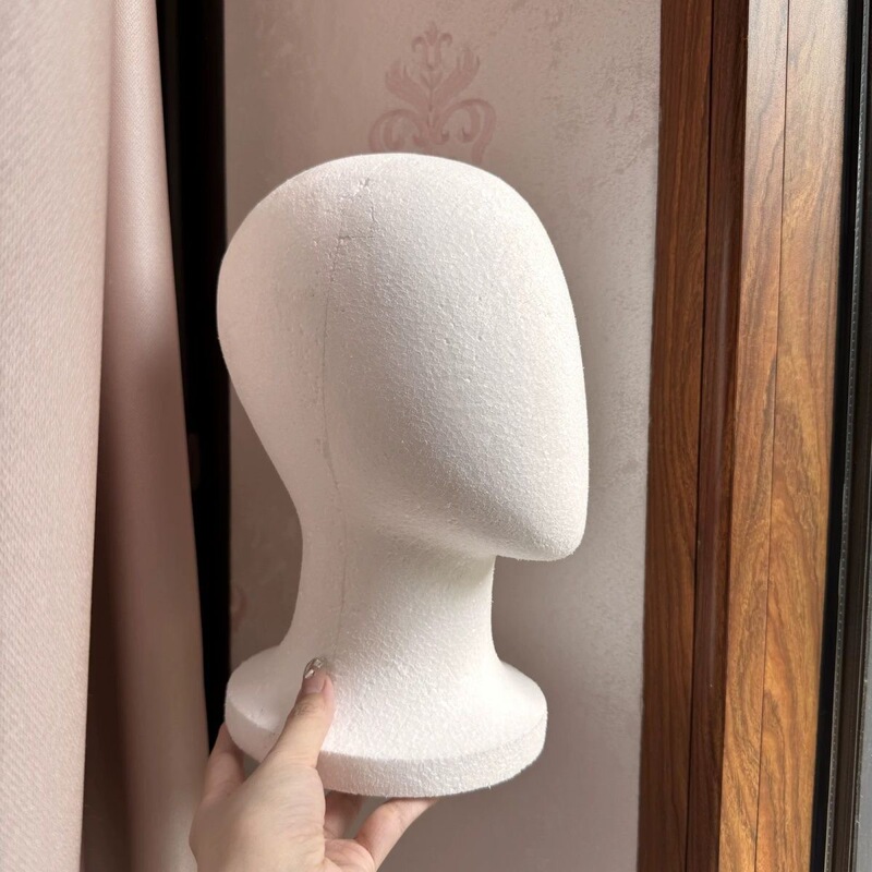 Wangshangge 高密度顔のない大きな白い泡ヘッドモデル cos パッケージ化された大きな頭の形をしたウィッグホルダー|undefined