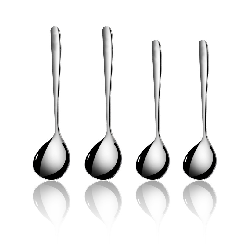 304 cuchara de acero inoxidable subred rojo sopa coreana cáscara engrosada hogar gran cabeza cuchara mango largo profundización plato cuchara al por mayor