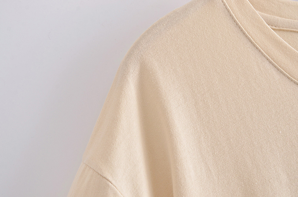 Printing Loose Short Sleeve Round Neck T-Shirt NSAM114508