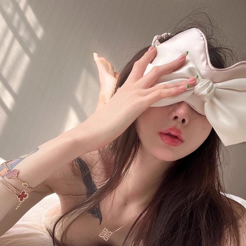 Cute Bow Sweet Sunshade Photography Gadget Eye Mask for Girls, Light-Blocking Eye Mask, Soft and Comfortable Sleep Eye Mask for Women