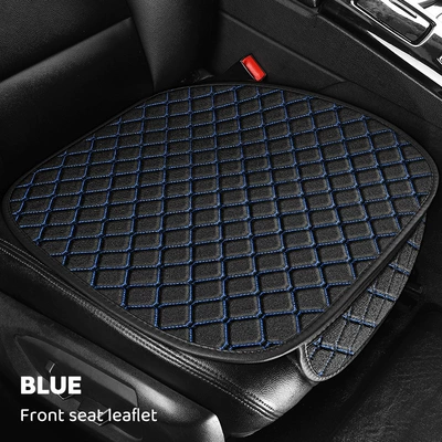 Universal seat cover Universal for All Seasons, Tie-Free - black-and-blue-front-row-leaflet-linen