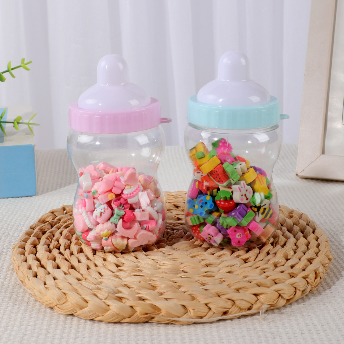 可爱奶瓶造型迷你糖果零食收纳瓶宝宝淋浴派对伴手礼回礼喜糖盒