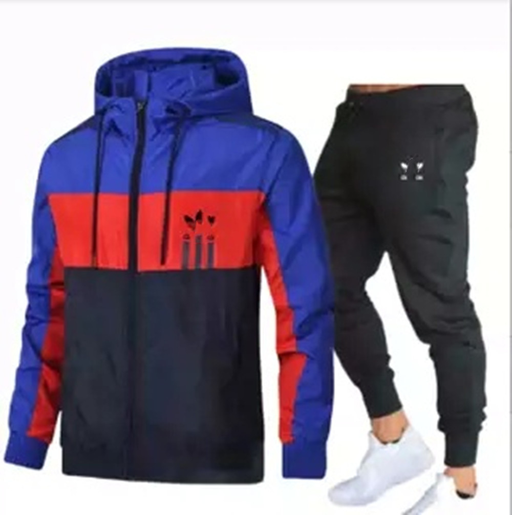 2023 marca de moda transfronteriza costura deportiva traje casual cazadora de moda para hombres protección solar transpirable traje casual al por mayor