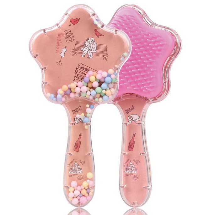 Pein de dibujos animados transfronterizos personalizados cuadrados portátiles impresión transparente arco iris masaje fluido bolsa de aire estudiante