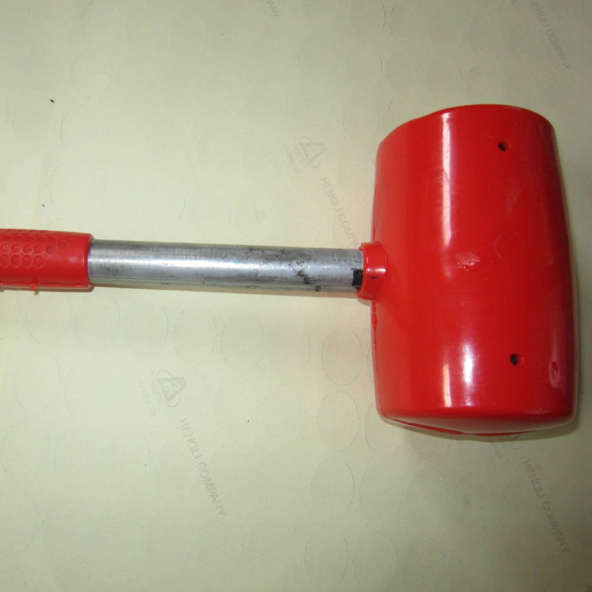 厂家直销红色铁柄橡胶皮锤橡胶锤 瓷砖敲击缓冲锤 安装锤