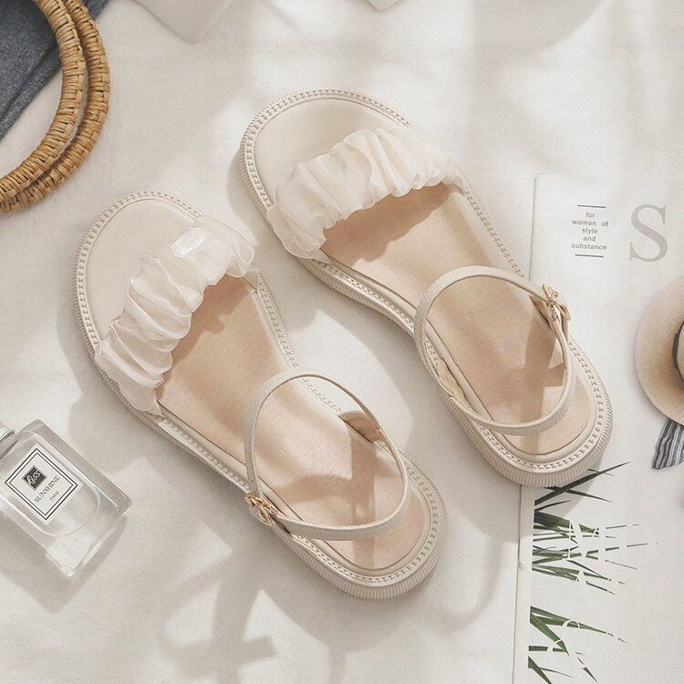 New Style Sandals for Women with Fairy-Like Roman Design, Low Open-Toe Heels, Loose-Fitting, Fashionable, Suitable for Wearing with Skirts, Featuring Chunky Heels New Style Sandals for Women with Fairy-Like Roman Design, Low Open-Toe Heels, Loose-Fitting, Fashionable, Suitable for Wearing with Skirts, Featuring Chunky Heels