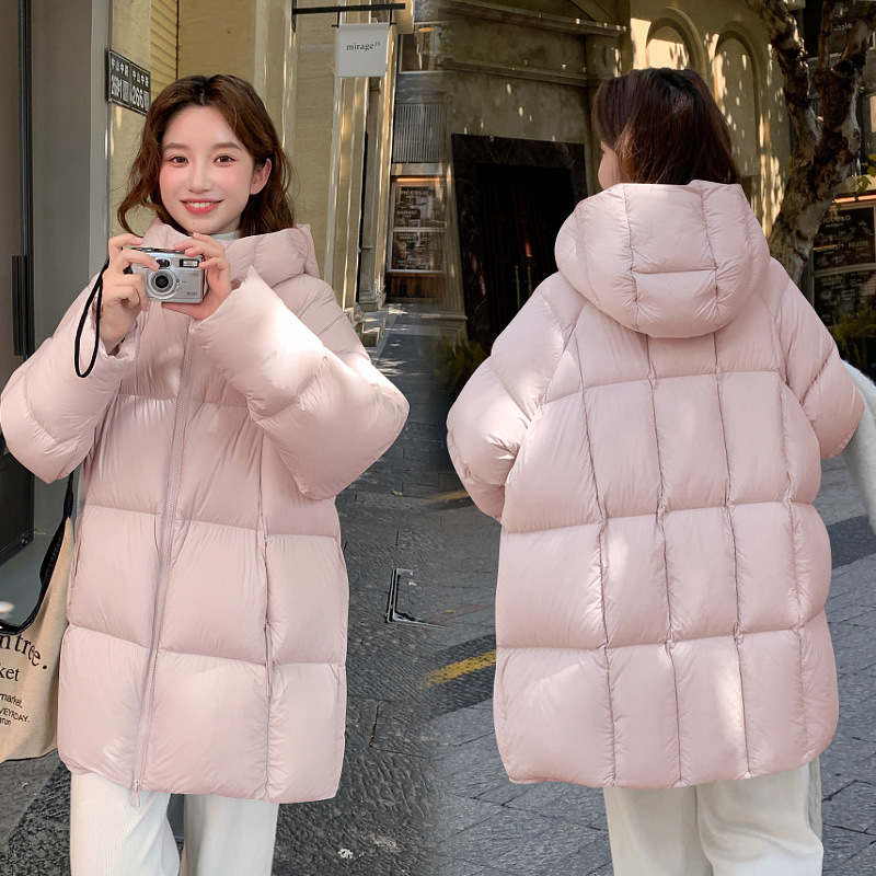 Cloud Puff down Cotton Jacket Women's Mid-Length 2025 New Thickened Hooded Small Cotton Jacket Bread Jacket Cloud Puff down Cotton Jacket Women's Mid-Length 2025 New Thickened Hooded Small Cotton Jacket Bread Jacket