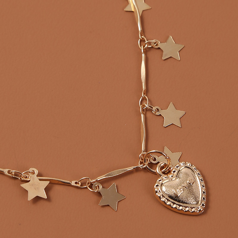 Fashion New Style Metal Love Star Clavicle Necklace display picture 7