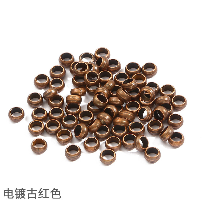 Diyアクセサリー製作材料部品銅製七色位置決めビーズブレスレットビーズ位置決めボタンクロスボーダー