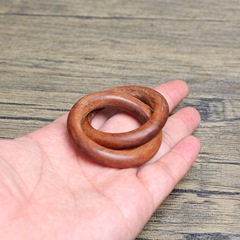 Lightning Struck Jujube Wood Qiankun Circle Yin Yang Ring Bracelet Pendant 30mm Solid No Seam Hand Polished Intricately Carved