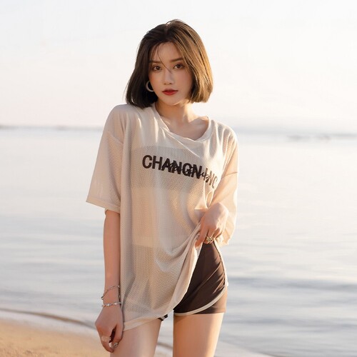 Sports swimsuit for women, conservative student three-piece swimsuit, large size cover-up, hot spring belly cover, Lisi wholesale