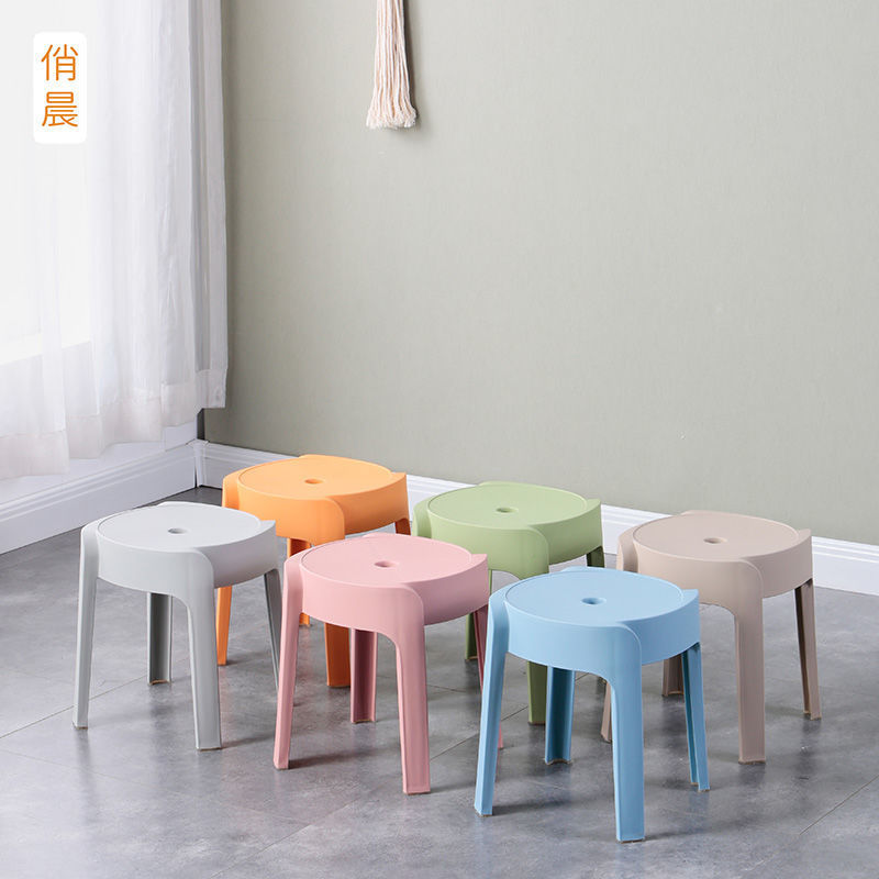 Household Thickeneded Low Stool Kidsren's Small Bench Adult Chair Living Room Dining Stool Plastic Non-Slip Bath Stool Bathroom Stool