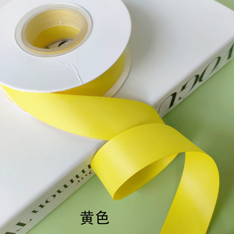 Cinta de algodón de poliéster de doble cara cinta de arco de color sólido mate accesorios para el cabello diy pajarita regalo flor cinturón de embalaje