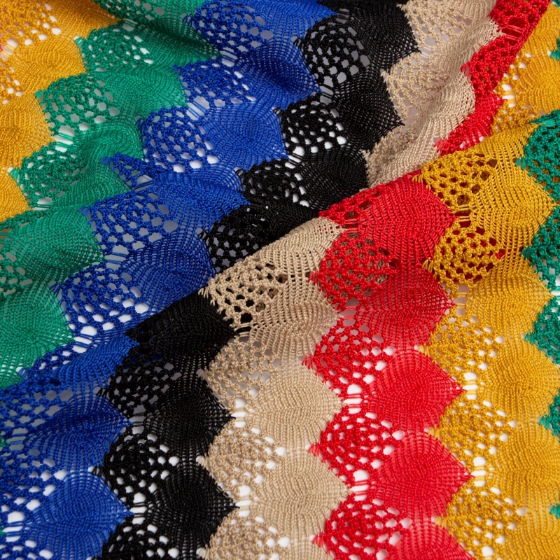 全涤提花网布 色织提花 提花网眼布 时尚女装 时尚针织布
