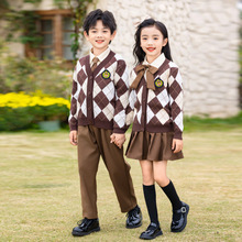 小学生校服套装春秋儿童班服英伦学院风秋季幼儿园园服老师三件套