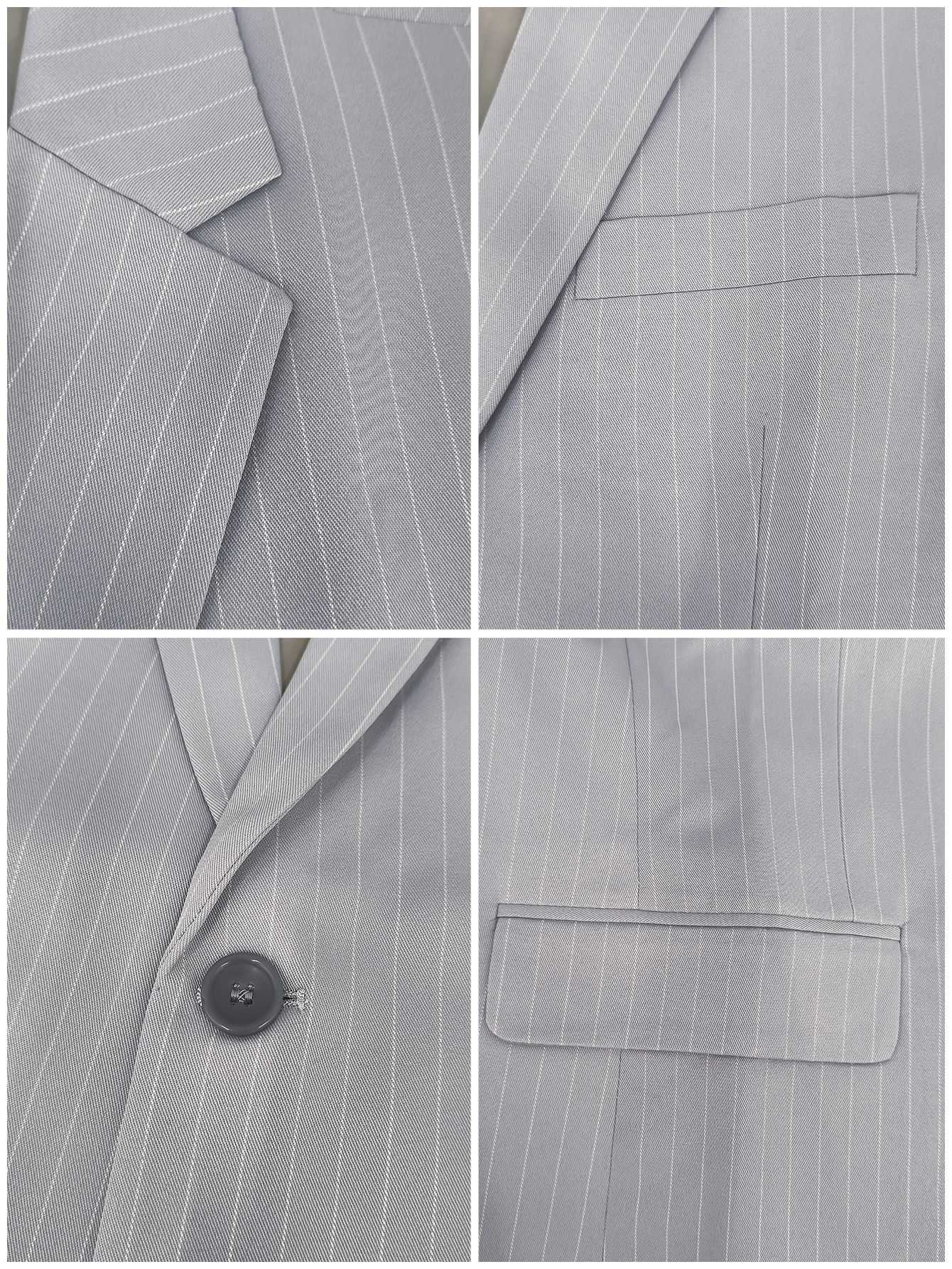 Traje de hombre, una sola fila de dos botones, vestido de cuello plano, vestido de novio y mejorrino, traje de trabajo profesional.