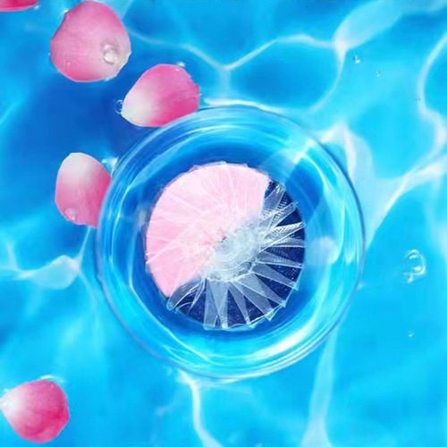 Rose double-effect toilet block toilet cleaner two-color deodorant cleaning block manufacturer dropshipping