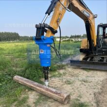 60挖机挖机改装劈柴钻砍木头专用开劈柴钻头分裂锥辟木头